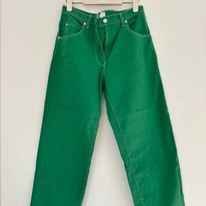 MSGM Womens Green Straight Leg Jeans Size 38 | US 28